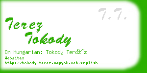 terez tokody business card